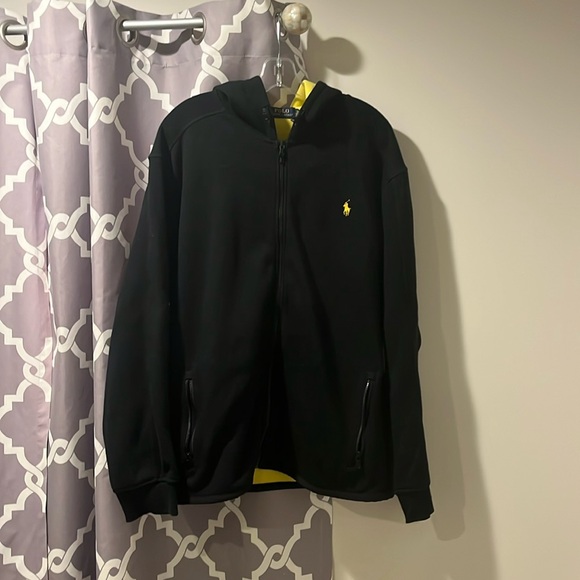 Polo Ralph Lauren Hoodie Jacket Fleece black yellow from 2014 Mens Size XXL